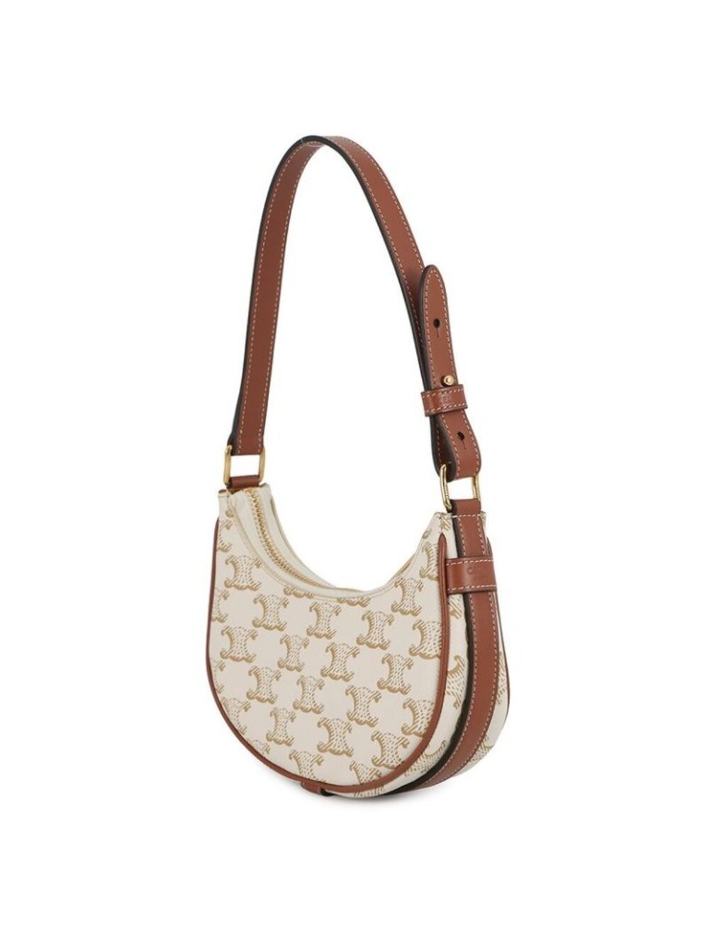 Celine Handbag Triomphe Ava Mini Calf Leather White - Picture 2 of 10